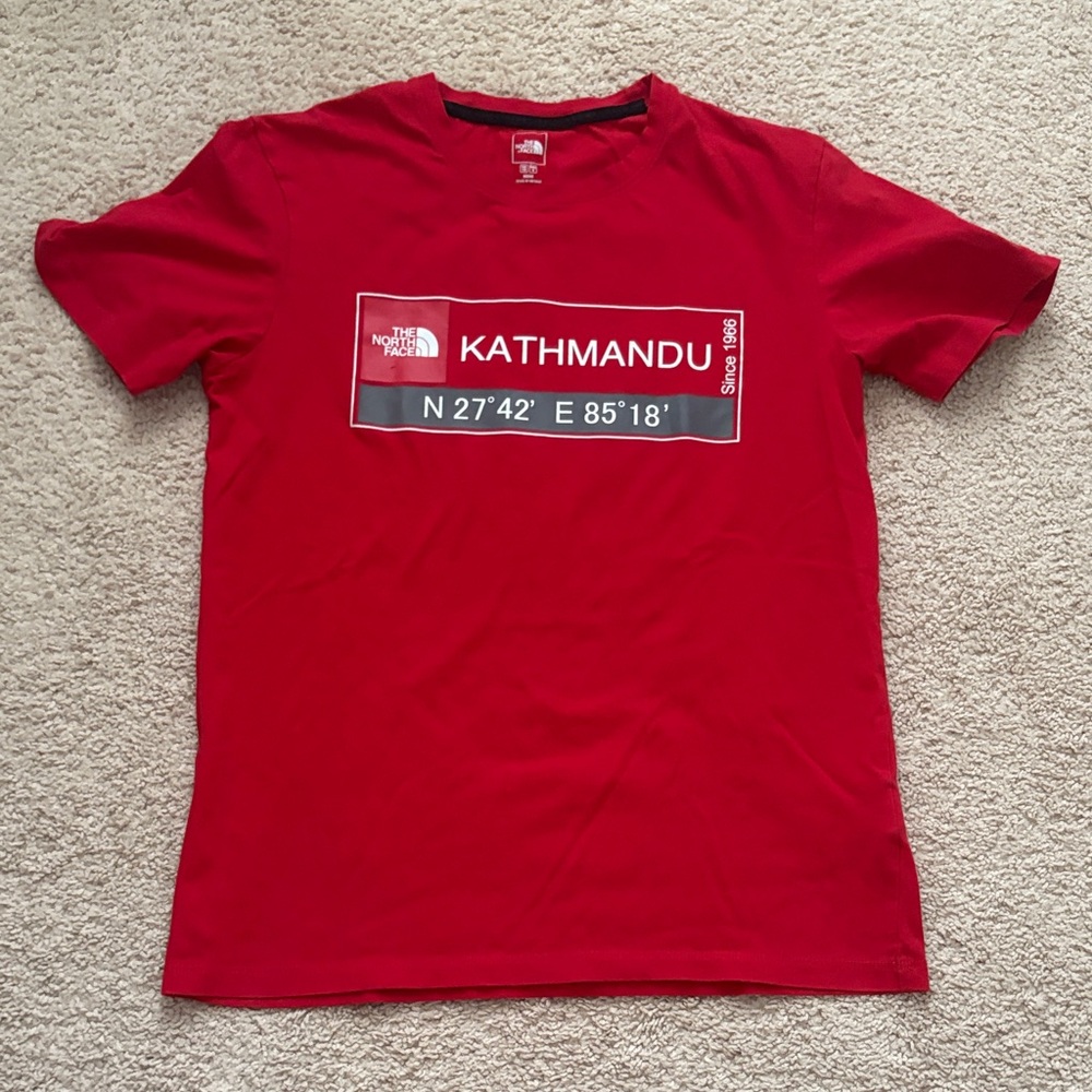 The North Face Men’s Red Kathmandu Graphic Short Sleeve Tee